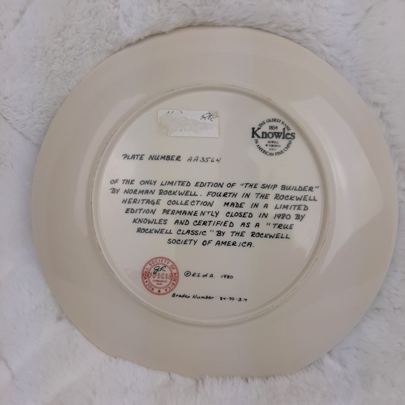 1980 Vintage Norman Rockwell Collector Plate - Picture 3 of 4